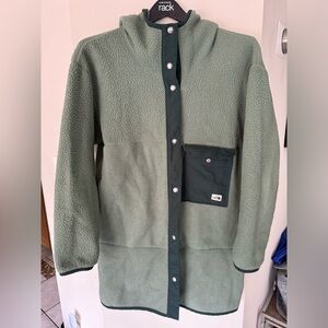 The North Face fleece knee length jacket, size Large